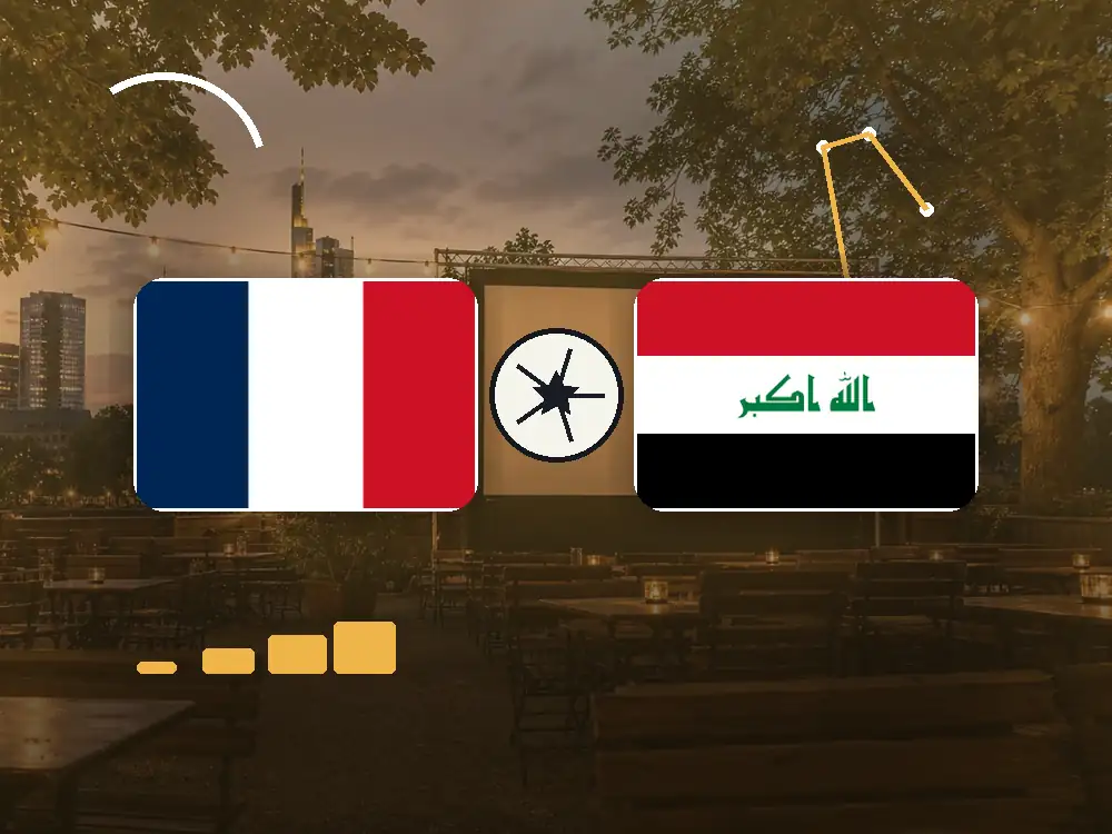 Frankreich gegen Irak in Frankfurt schauen mit passenden Flaggen im WM-2026-Spielplan
