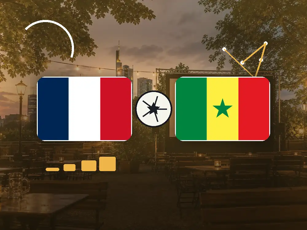 Frankreich gegen Senegal in Frankfurt schauen mit passenden Flaggen im WM-2026-Spielplan