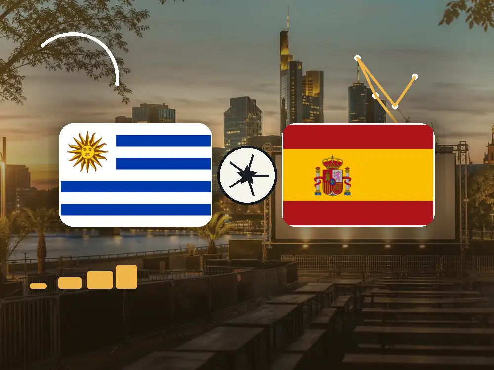 Uruguay gegen Spanien in Frankfurt schauen mit passenden Flaggen im WM-2026-Spielplan