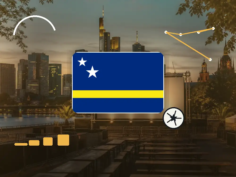 Flagge von Curaçao als Public-Viewing-Motiv für Frankfurt