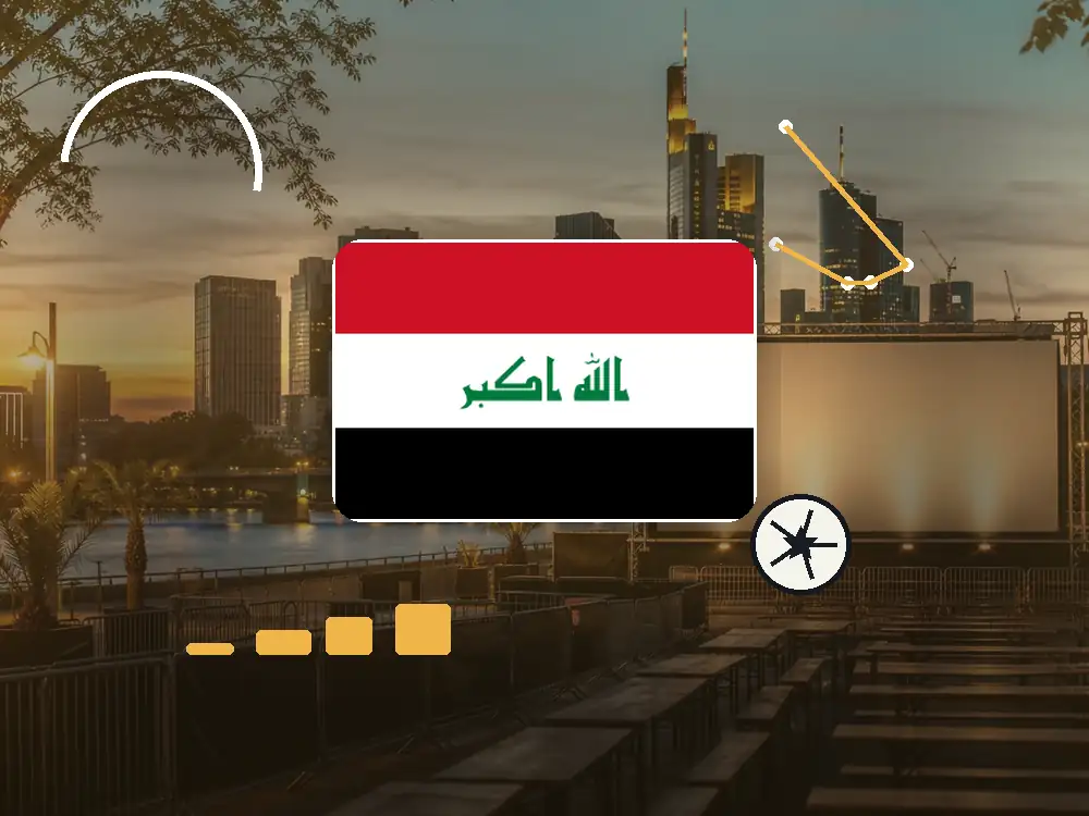 Flagge von Irak als Public-Viewing-Motiv für Frankfurt